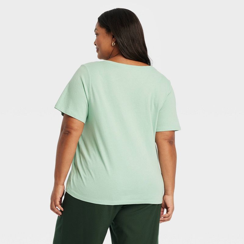 Women's Short Sleeve V-Neck T-Shirt - Ava & Viv™, 2 of 4