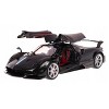 Link 1:14 RC Pagani Huayra Super Sports Car Bright Headlights and Rear Lights Great Gift For Kids - Black - 3 of 4