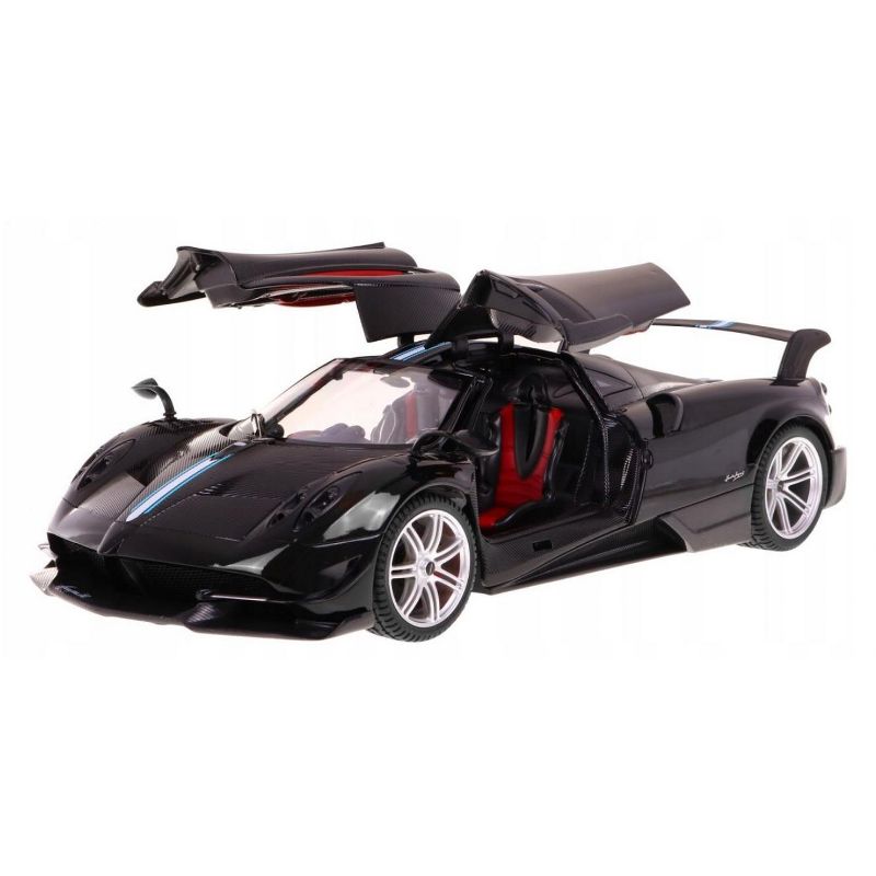 Link 1:14 RC Pagani Huayra Super Sports Car Bright Headlights and Rear Lights Great Gift For Kids - Black, 3 of 7