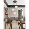 Elegant Lighting Baxter 3 Lights Black Pendant With Frosted White Glass - 2 of 4