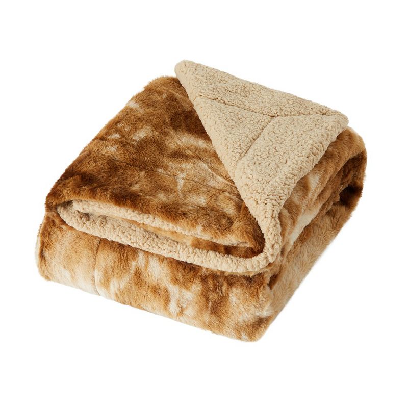 Faux Fur Fleece Throw Blanket for Couch - Thick and Warm Blanket for Winter, 50"x60", 3 of 8