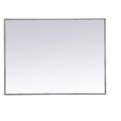 Elegant Lighting Metal frame rectangle mirror 27 inch x 36 inch in Grey