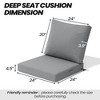 Crestlive Products Outdoor Deep Seat Cushion Set Patio Furniture Cushions with Removable Cover for Chair Sofa Couch - 2 of 4