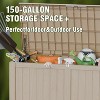 BI&SEA 150 Gallon Waterproof Deck Box-009,Lockable Resin Storage Box for Patio Furniture Cushions Garden Tools and Outdoor Delivery Storage - 4 of 4