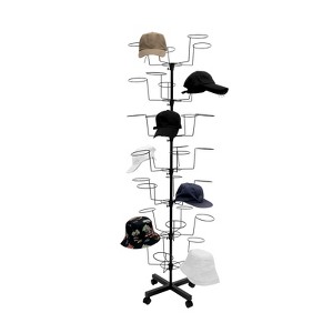 YIYIBYUS 7-Tiers 35-Hats Adjustable Hat Metal Storage Rack Display Stand with Wheels - 1 of 4