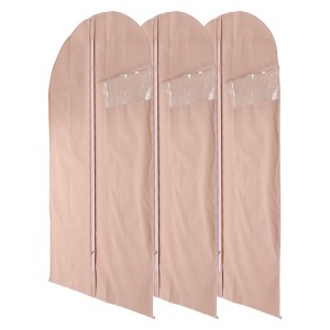 Unique Bargains Dustproof Transparent Window Garment Bag 3 Pcs - 1 of 4
