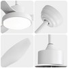 TOBILI 47 Inch Ceiling Fan with 22W LED Light and 6 Speeds Reversible DC Motor White for Living Room Bedroom - 4 of 4