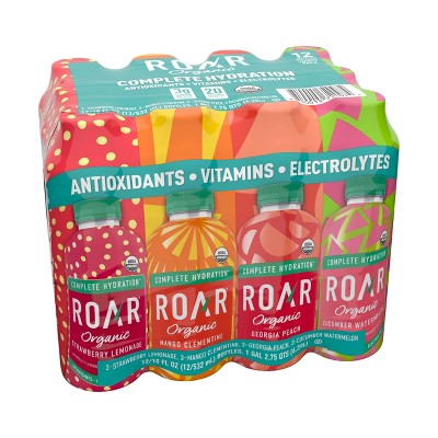 Roar Complete Hydration Organic Variety Pack - 18 Fl Oz Bottle (Pack of 12)