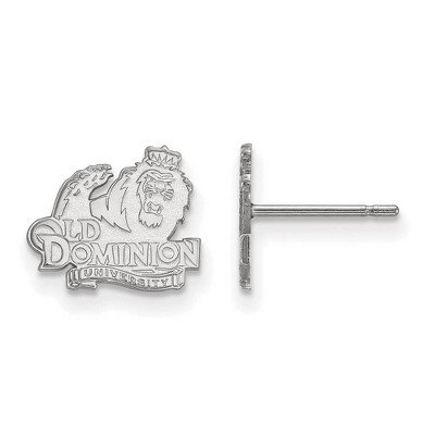 Black Bow Jewelry 14k White Gold Old Dominion Monarchs NCAA Post Earrings