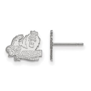 Black Bow Jewelry 14k White Gold Old Dominion Monarchs NCAA Post Earrings - 1 of 3
