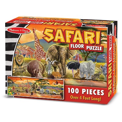 Melissa And Doug African Plains Safari Jumbo Floor Puzzle 100pc