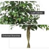 Artificial Plant Tree , Fake Ficus Tree With Silk Realistic Leaves and Lifelike Trunk,Faux Ficus Tree With Pot for Home Decor Indoor, 1 Pack - 4 of 4