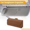 Unique Bargains Universal Car Sunglasses Case Magnetic Storage Box PU 6.69"x1.96" 1 Pcs - 3 of 4