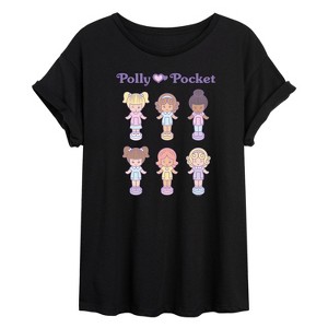 Women's - Polly Pocket - Polly Pocket Doll Grid Oversized Graphic T-Shirt - 1 of 4