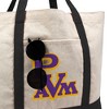 Prairie View AM University Primary Logo Canvas Tote Bag With External Pocket, Reusable Shoulder Bag for Shopping, School, Beach - 2 of 4