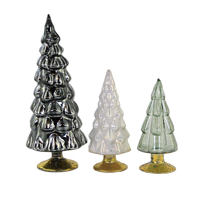 Cody Foster 7.0 Inch Small Hue Trees Gray Set / 3 Halloween Decorate Decor Mantle Tree Sculptures, 2 of 4