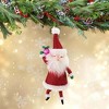 De Carlini Italian Ornaments 8.0 Inch Hollydance Sparkle Claus Christmas Tree Ornament , Christmas Decor Glittered Santa (1PC) - 2 of 4