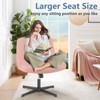 GlasFlength Task and Chairs Seating, Cross Legged Seating Sets, No Wheels Armless Swivel Home Office Chair, Gray, 25.98"*19.45"*34.45" - 2 of 4