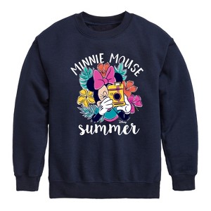 Boys' - Disney - Minnie Mouse Summer Graphic Long Sleeve Fleece Sweatshirt - 1 of 4