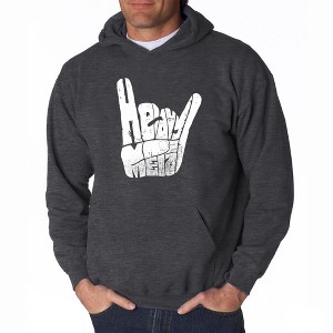 LA Pop Art Men's Word Art Hooded Sweatshirt - Heavy Metal - 1 of 4