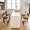 27” Boucle Counter Stools, Upholstered Bar Chairs with Backrest and Metal Legs for Kitchen Island - 4 of 4