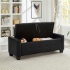 48" Modern Faux Leather Storage Ottoman Bench with Tufted Seat, Flip Top Entryway or Bedroom Seating -3irtyhousy - 3 of 4