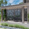 35.1in.W x 71.37in.H Black Rectangle Galvanized sheet Outdoor Private Screen Decorative Art Panel - 2 of 4