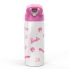 Zak Designs 19 fl oz Stainless Steel Vacuum Insulated Riverside Barbie Water Bottle: Kids & Toddler Pink Drinkware - 2 of 4