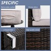 9-Piece Outdoor Patio Wicker Half-Moon Sectional Sofa Set with Nesting Coffee Table and 2 Armchair - 2 of 4