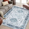 Vintage Area Rug, Low-Pile Ultra-Thin Stain Resistant Carpet with Non-Slip Backing for Living Room, Bedroom, Pet & Kid Friendly - 2 of 4