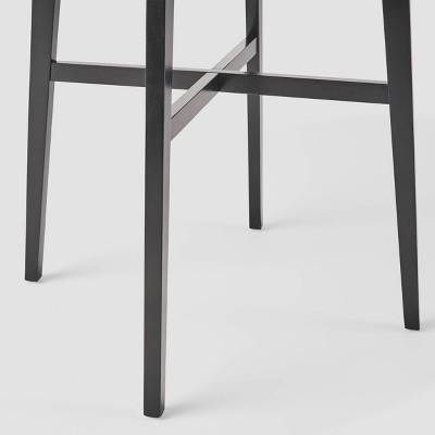 Paladina Marble and Rubberwood Square Bar Table, Black Finish