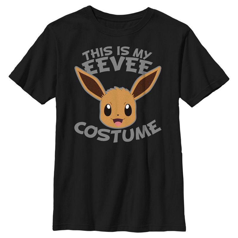 Boy's Pokemon Halloween This is my Eevee Costume T-Shirt, 1 of 6