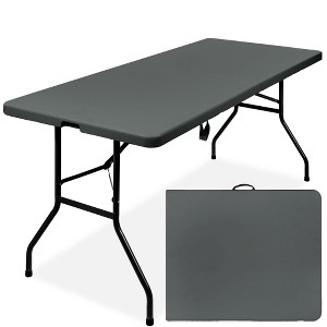 Best Choice Products 6ft Plastic Folding Table, Indoor Outdoor Heavy Duty Portable w/ Handle, Lock - 1 of 4