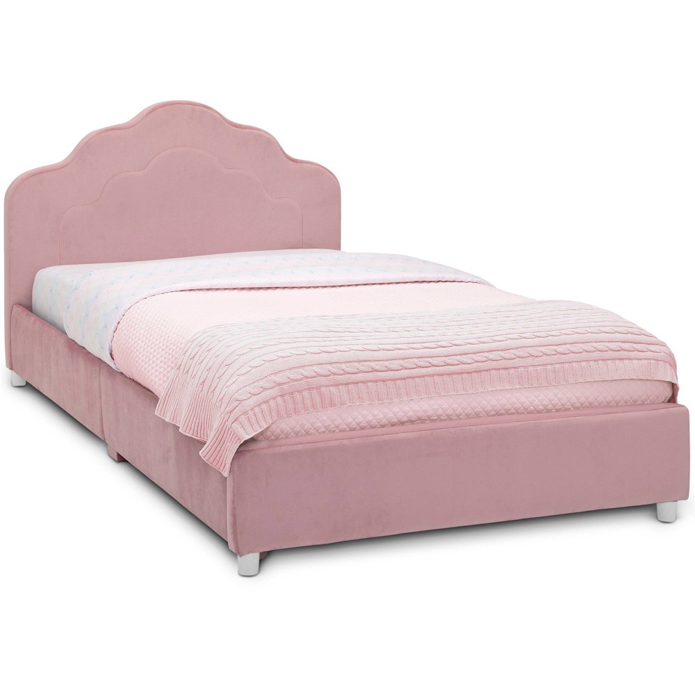 Photos - Bed Frame Twin Upholstered Kids' Bed Rose Pink - Delta Children