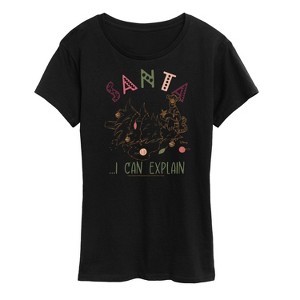 Women's - Winnie the Pooh - Christmas Tigger - Santa, I Can Explain Short Sleeve Graphic T-Shirt - 1 of 4