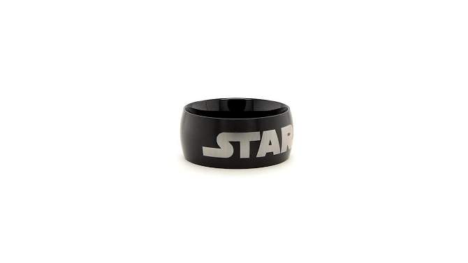 Men's Star Wars Stainless Steel Logo Ring - Black, 2 of 3, play video