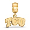Black Bow Jewelry 14k Yellow Gold Plated Sterling Silver Texas Christian Horned Frogs NCAA Bead Charm - 2 of 4