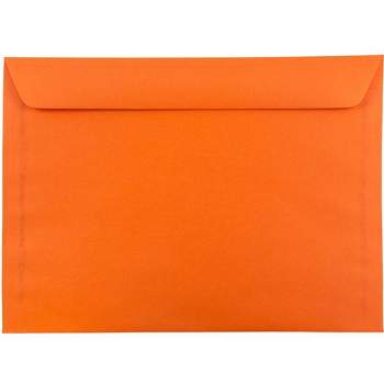 JAM Paper 50pk 9 x 12 Booklet Envelopes - Orange Recycled