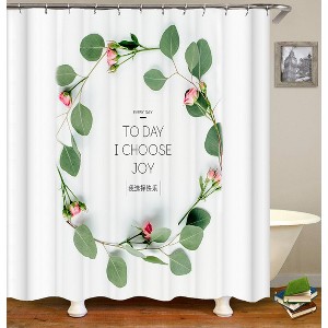 Today I Choose Joy Shower Curtains for Bathroom Waterproof Fabric Bath Curtain Durable Soft Stylish Bathroom Decor 72x72 Inch - 1 of 1
