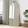PexFix Wood Frame Arched Floor Mirror, Bedroom Living Room Wall Mirror - 2 of 4