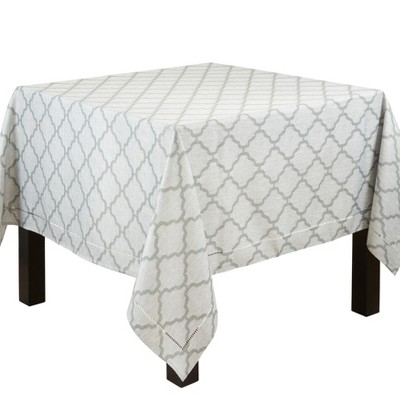 Saro Lifestyle Tablecloth With Laser-Cut Hemstitch Border