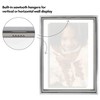 Americanflat Aluminum 5x7 Floating Picture Frame with Shatter-Resistant Glass, Use as 5x7 Picture Frame or 4x6 Picture Frame, Silver - 4 of 4
