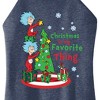 Women's - Dr. Seuss - Christmas Is A Family Thing Graphic High Neck Tank - 2 of 4
