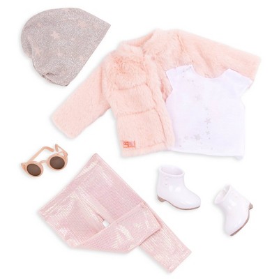 Our Generation Fancy &#38; Furry Pink Faux-Fur Coat for 18&#34; Dolls