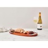 Nambe Braid Acacia Wood Serving Board with Glass Dipping Dish, 18 Inch, Espresso Silver - 3 of 4