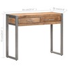 vidaXL Console Table 37.4"x13.8"x29.5" Solid Mango Wood - 4 of 4