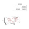 Sapphtopaz Modern TV Stand for TVs Up to 60" Entertainment Center with Open Storage Rack Media Console Table TV Stands for Living Room, Entry - 3 of 4