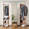 CAVINAS 69"x16" Full Length Mirror,Leaning Floor Full Body Mirror with Hook Storage Rack Coat Rack for Bedroom,Living Room,Cloakroom - 4 of 4