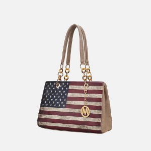 MKF Collection Nevaeh Vegan Leather patriotic pattern Women’s Shoulder Bag by Mia K - 1 of 4