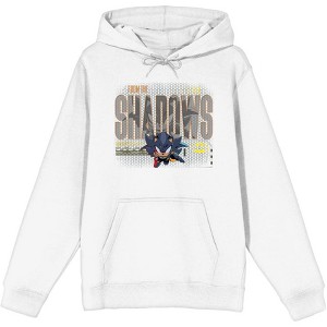 DC x Sonic the Hedgehog From The Shadows Shadow X Batman Yellow Outline Adult Long Sleeve Hoodie - 1 of 2